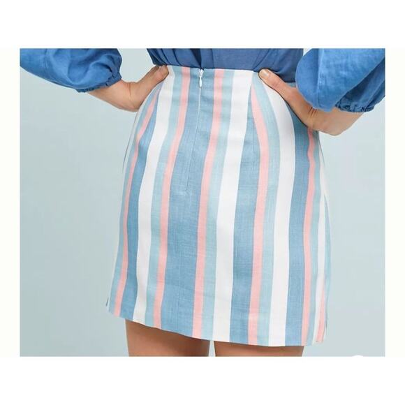 Anthropologie Finders keepers Rosetta wrap skirt striped with tie front size M - Picture 5 of 10